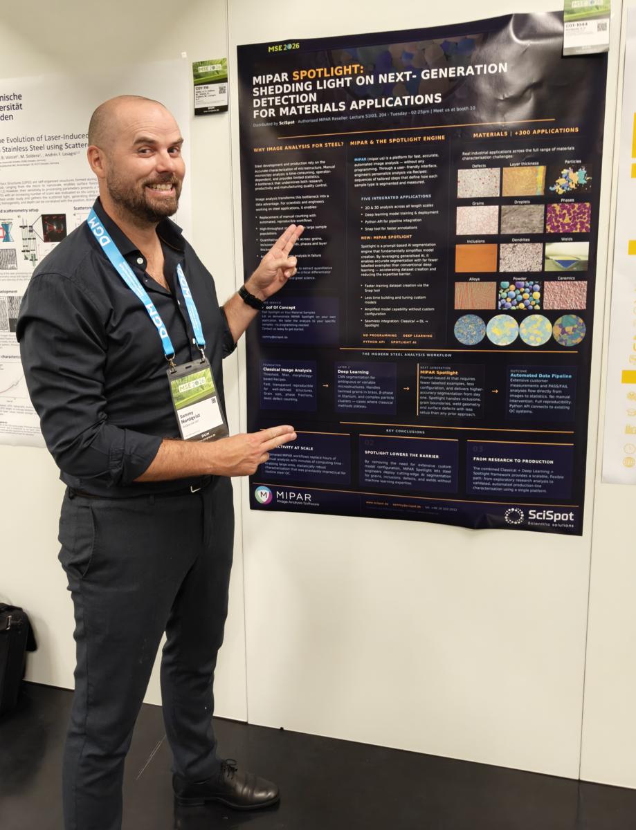 Sammy Nordqvist with our MSE 2026 poster