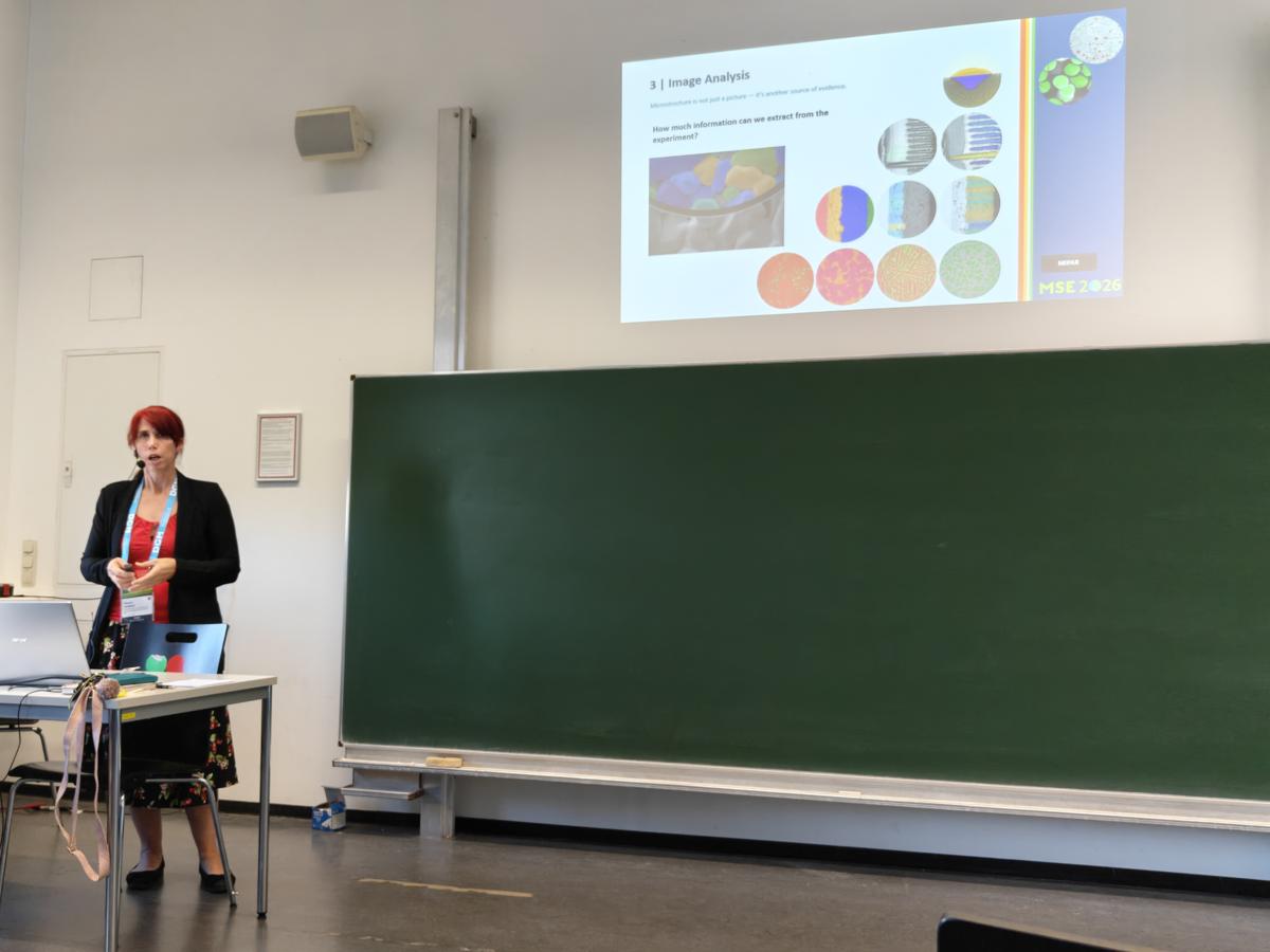 Dr. Simone Langner of ADDITIVE giving her lecture