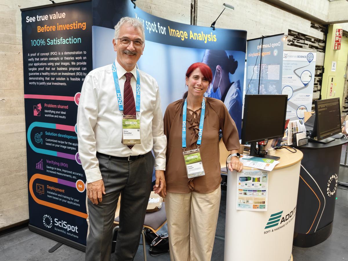 Dr. Simone Langner of ADDITIVE at our shared booth