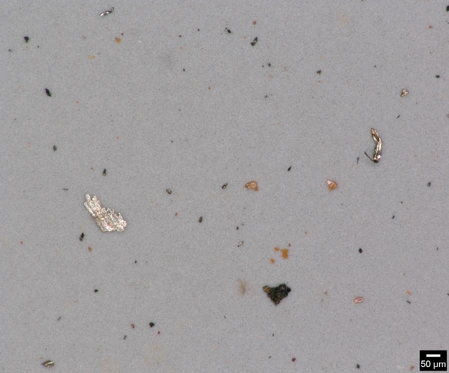 Contaminants on a filter, original image