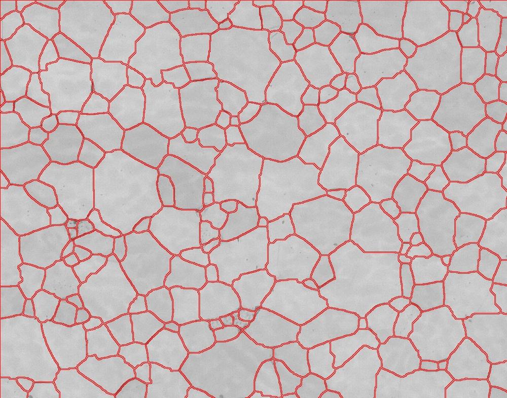 Beta grains in titanium, analysed